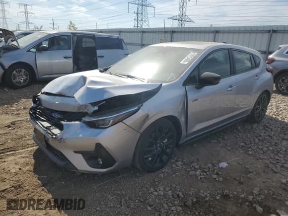 ✅ 2024 Subaru Impreza RS • VIN: JF1GUHJC6R8300933 • Лот: 81915455. Опубликован ранее на Copart с пробегом 20 128 миль. Бесплатный доступ к архиву аукционных продаж из США и подробный отчёт об истории автомобиля на DreamBid. Изображение 1.