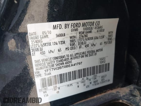 ✅ 2011 Ford F-250 Lariat • VIN: 1FT7W2BT0BEA41797 • Lot: 43797979. Listed on IAAI with 231,580 mi. Free auction sales archive from the USA and detailed vehicle history report at DreamBid. Image 9.