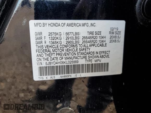 ✅ 2019 Acura MDX Technology • VIN: 5J8YD4H06KL025569 • Lot: 89862465. Wystawiony na Copart z przebiegiem 68 467 mil. Bezpłatny archiwum sprzedaży aukcyjnych z USA i szczegółowy raport historii pojazdu na DreamBid. Zdjęcie 13.