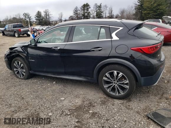 ✅ 2018 Infiniti QX30 Luxury • VIN: SJKCH5CR8JA057438 • Lot: 46756635. Listed on Copart with 61,255 mi. Free auction sales archive from the USA and detailed vehicle history report at DreamBid. Image 2.