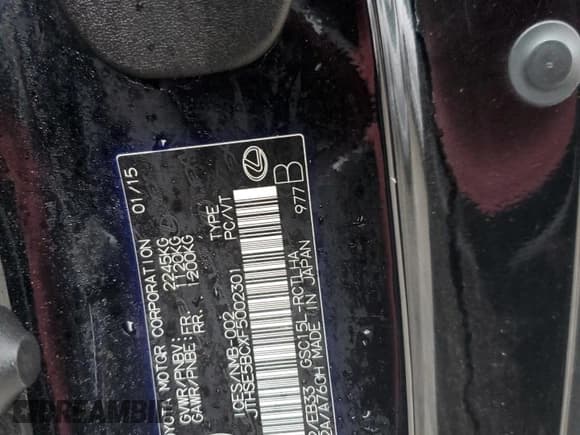 ✅ 2015 Lexus RC 350 F Sport • VIN: JTHSE5BCXF5002301 • Lot: 92563305. Listed on Copart with 89,043 mi. Free auction sales archive from the USA and detailed vehicle history report at DreamBid. Image 12.