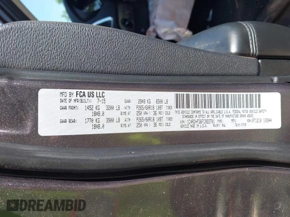 ✅ 2015 Dodge Durango Special Service • VIN: 1C4RDHFG6FC922701 • Lot: 42751603. Wystawiony na IAAI z przebiegiem 61 265 mil. Bezpłatny archiwum sprzedaży aukcyjnych z USA i szczegółowy raport historii pojazdu na DreamBid. Zdjęcie 9.