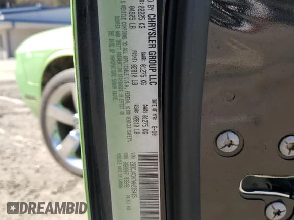 ✅ 2010 Dodge Challenger SE • VIN: 2B3CJ4DV7AH235419 • Lot: 44607485. Wystawiony na Copart z przebiegiem 179 938 mil. Bezpłatny archiwum sprzedaży aukcyjnych z USA i szczegółowy raport historii pojazdu na DreamBid. Zdjęcie 12.