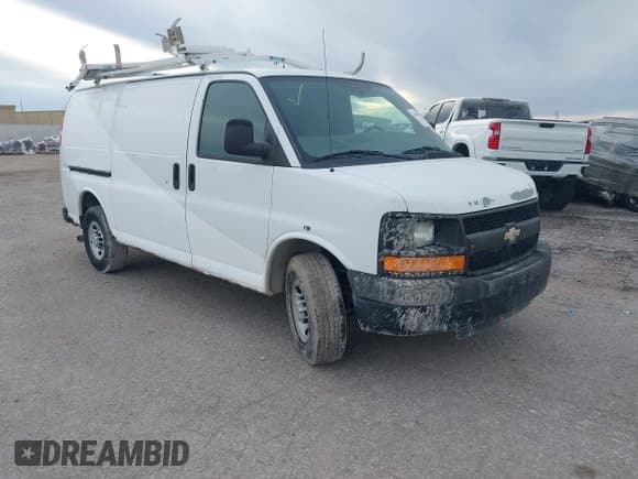✅ 2012 Chevrolet Express Cargo • VIN: 1GCWGFCA1C1165566 • Lot: 43452246. Listed on IAAI with 208,123 mi. Free auction sales archive from the USA and detailed vehicle history report at DreamBid. Image 1.