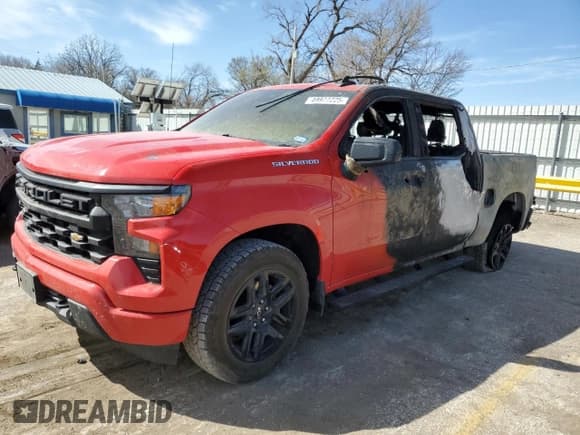 ✅ 2022 Chevrolet Silverado 1500 Custom • VIN: 1GCPABEK9NZ631964 • Lot: 49977225. Listed on Copart with Not provided. Free auction sales archive from the USA and detailed vehicle history report at DreamBid. Image 1.