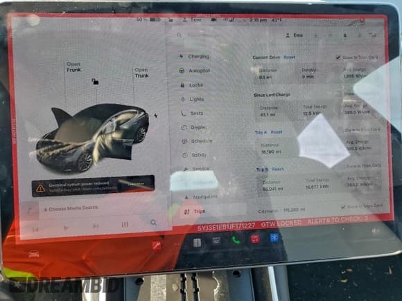 ✅ 2018 Tesla Model 3 Long Range Battery • VIN: 5YJ3E1EB1JF171227 • Lot: 94741835. Listed on Copart with 115,263 mi. Free auction sales archive from the USA and detailed vehicle history report at DreamBid. Image 9.