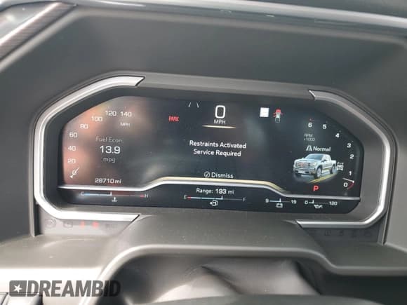 ✅ 2023 GMC Sierra 1500 Denali Ultimate • VIN: 1GTUUHEL6PZ239985 • Лот: 71516055. Опубликован ранее на Copart с пробегом 28 710 миль. Бесплатный доступ к архиву аукционных продаж из США и подробный отчёт об истории автомобиля на DreamBid. Изображение 9.