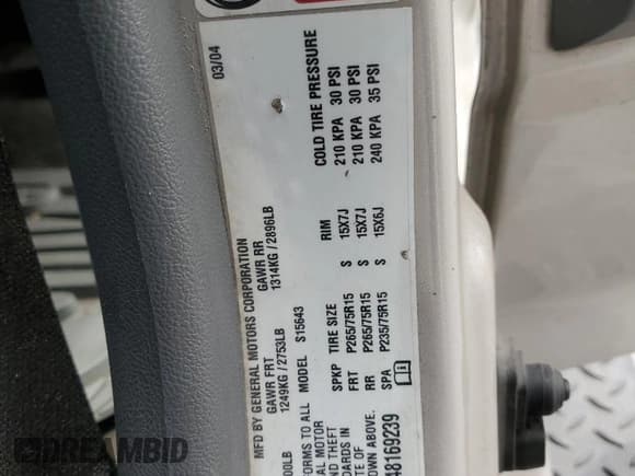 ✅ 2004 Chevrolet Colorado 1SB LS Z85 • VIN: 1GCDS136X48169239 • Лот: 58252455. Опубликован ранее на Copart с пробегом 208 273 миль. Бесплатный доступ к архиву аукционных продаж из США и подробный отчёт об истории автомобиля на DreamBid. Изображение 12.