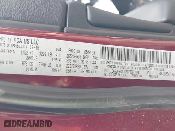 ✅ 2020 Jeep Grand Cherokee Limited • VIN: 1C4RJFBG6LC207366 • Лот: 43303665. Опубликован ранее на IAAI с пробегом 97 742 миль. Бесплатный доступ к архиву аукционных продаж из США и подробный отчёт об истории автомобиля на DreamBid. Изображение 9.