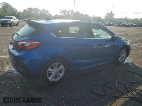 2017 Chevrolet Cruze LT with VIN 3G1BE6SM5HS524531, listed as a Copart auction lot 68834415 with 68,375 mi miles and Clean title. Bid and sale history available at DreamBid. Image 3.