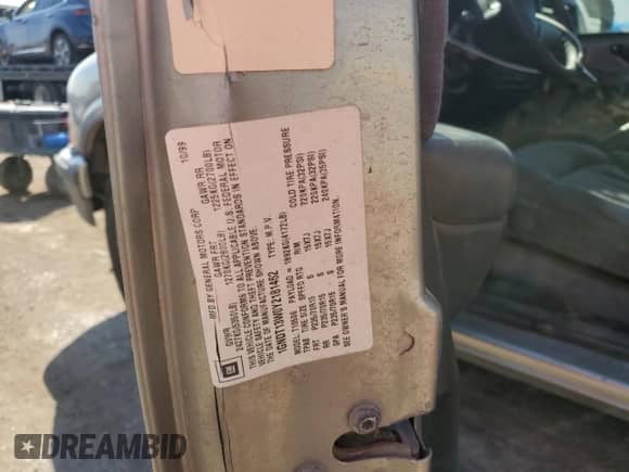 ✅ 2000 Chevrolet Blazer LT • VIN: 1GNDT13W0Y2181462 • Lot: 70808194. Listed on Copart with 163,563 mi miles. Access the free auction sales archive from the USA and view a detailed vehicle history report at DreamBid. Image 13.