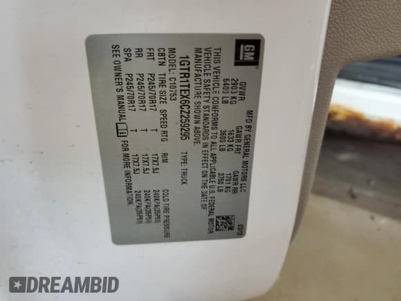 ✅ 2012 GMC Sierra 1500 Work Truck • VIN: 1GTR1TEX6CZ259295 • Лот: 70116945. Опубликован ранее на Copart с пробегом 292 729 миль. Бесплатный доступ к архиву аукционных продаж из США и подробный отчёт об истории автомобиля на DreamBid. Изображение 12.