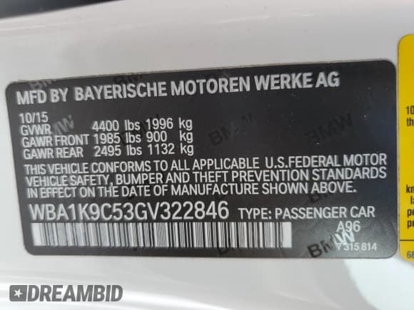 ✅ 2016 BMW 2 Series 228i • VIN: WBA1K9C53GV322846 • Lot: 80268295. Wystawiony na Copart z przebiegiem 30 808 mil. Bezpłatny archiwum sprzedaży aukcyjnych z USA i szczegółowy raport historii pojazdu na DreamBid. Zdjęcie 12.