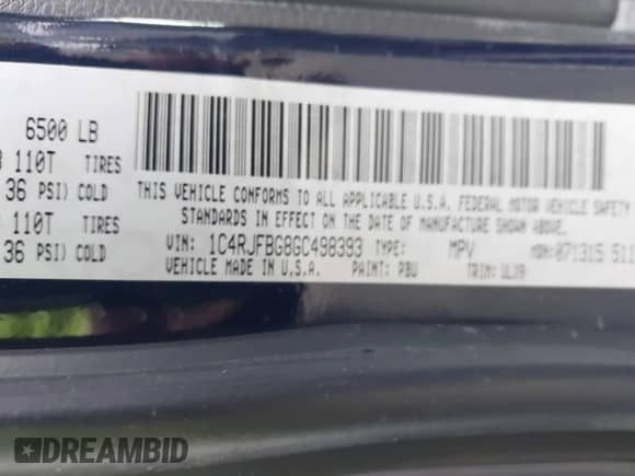 2016 Jeep Grand Cherokee Limited with VIN 1C4RJFBG8GC498393, listed as a IAAI auction lot 43617966 with 99,931 mi miles and . Bid and sale history available at DreamBid. Image 9.