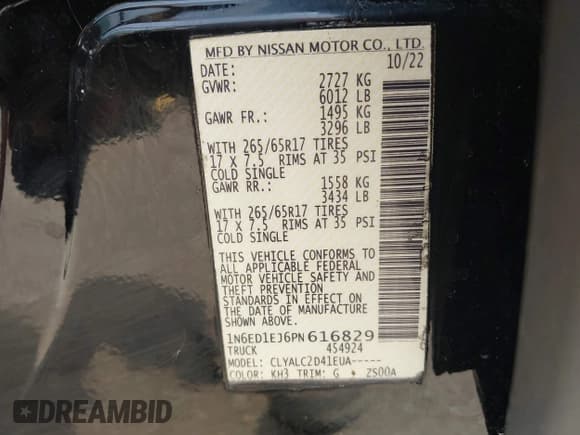 ✅ 2023 Nissan Frontier Pro-X • VIN: 1N6ED1EJ6PN616829 • Лот: 42464865. Опубликован ранее на IAAI с пробегом 31 660 миль. Бесплатный доступ к архиву аукционных продаж из США и подробный отчёт об истории автомобиля на DreamBid. Изображение 9.