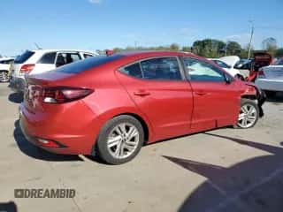 2019 Hyundai Elantra SEL with VIN 5NPD84LF2KH464513, listed as a Copart auction lot 85912315 with 88,327 mi miles and Salvage title. Bid and sale history available at DreamBid. Image 3.