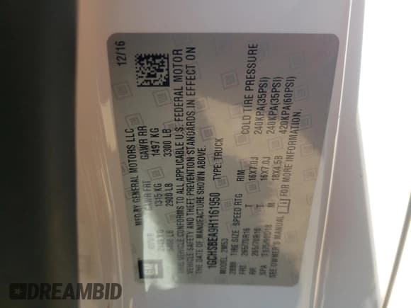 ✅ 2017 Chevrolet Colorado 2WD WT • VIN: 1GCHSBEA9H1161950 • Лот: 58316164. Опубликован ранее на Copart с пробегом Не указан. Бесплатный доступ к архиву аукционных продаж из США и подробный отчёт об истории автомобиля на DreamBid. Изображение 12.