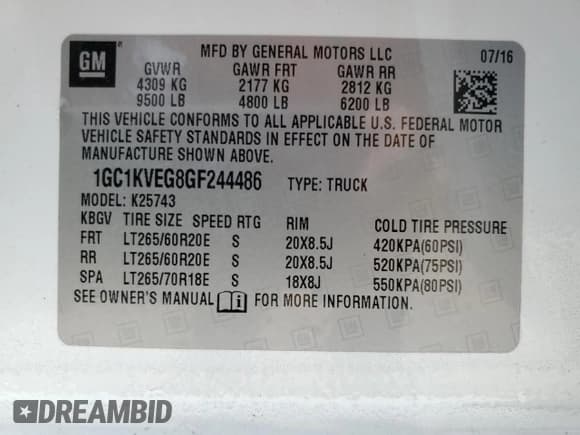 ✅ 2016 Chevrolet Silverado 2500HD LT • VIN: 1GC1KVEG8GF244486 • Lot: 58401105. Wystawiony na Copart z przebiegiem 85 956 mil. Bezpłatny archiwum sprzedaży aukcyjnych z USA i szczegółowy raport historii pojazdu na DreamBid. Zdjęcie 13.