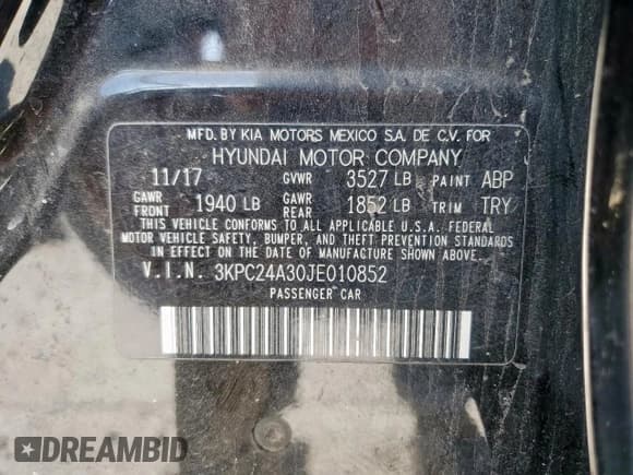 ✅ 2018 Hyundai Accent SE • VIN: 3KPC24A30JE010852 • Лот: 52120325. Опубликован ранее на Copart с пробегом 160 879 миль. Бесплатный доступ к архиву аукционных продаж из США и подробный отчёт об истории автомобиля на DreamBid. Изображение 13.