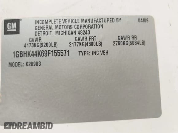 ✅ 2009 Chevrolet Silverado 2500HD • VIN: 1GBHK44K69F155571 • Lot: 42853263. Wystawiony na IAAI z przebiegiem 73 094 mil. Bezpłatny archiwum sprzedaży aukcyjnych z USA i szczegółowy raport historii pojazdu na DreamBid. Zdjęcie 9.