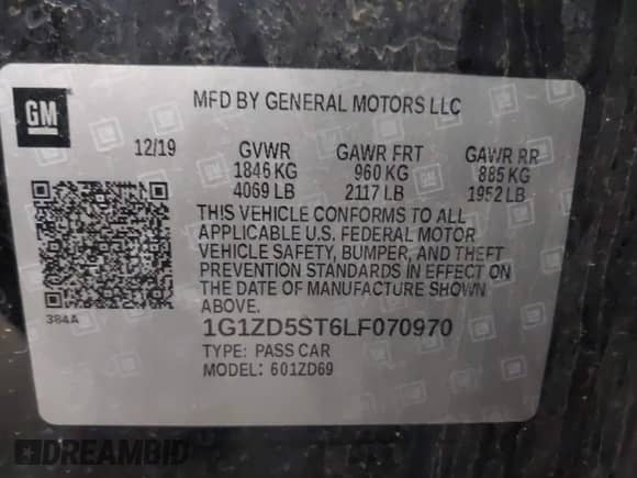 2020 Chevrolet Malibu LT с VIN 1G1ZD5ST6LF070970, выставлен на аукционе IAAI как лот 42190893 с пробегом 118 999 миль миль и . История ставок и продаж доступна на DreamBid. Изображение 9.