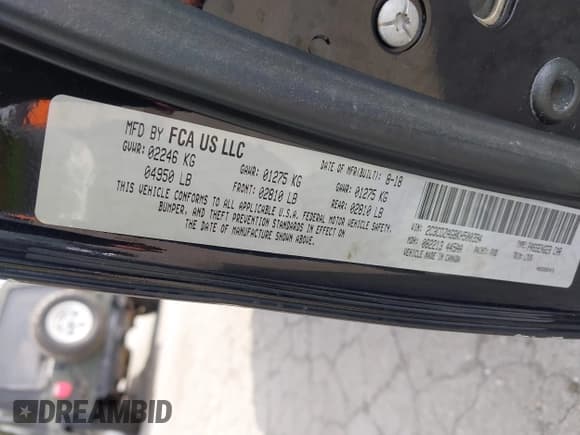 ✅ 2019 Dodge Challenger SXT • VIN: 2C3CDZAG8KH500394 • Lot: 43680584. Listed on IAAI with 83,276 mi. Free auction sales archive from the USA and detailed vehicle history report at DreamBid. Image 9.