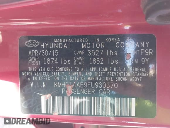 ✅ 2015 Hyundai Accent GLS • VIN: KMHCT4AE9FU930370 • Лот: 43657312. Опубликован ранее на IAAI с пробегом 173 188 миль. Бесплатный доступ к архиву аукционных продаж из США и подробный отчёт об истории автомобиля на DreamBid. Изображение 9.