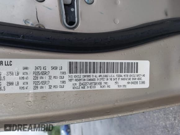 ✅ 2009 Dodge Journey SXT • VIN: 3D4GG57V09T601498 • Лот: 43378449. Опубликован ранее на IAAI с пробегом Не указан. Бесплатный доступ к архиву аукционных продаж из США и подробный отчёт об истории автомобиля на DreamBid. Изображение 9.