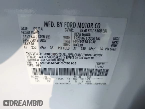 ✅ 2014 Ford Police Interceptor Utility • VIN: 1FM5K8AR4EGC50105 • Lot: 43882788. Wystawiony na IAAI z przebiegiem 188 159 mil. Bezpłatny archiwum sprzedaży aukcyjnych z USA i szczegółowy raport historii pojazdu na DreamBid. Zdjęcie 9.