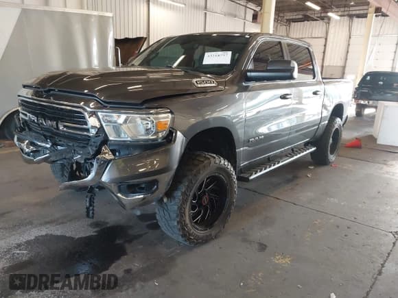 ✅ 2021 Ram 1500 Big Horn • VIN: 1C6SRFFT2MN808269 • Lot: 43218757. Listed on IAAI with 31,503 mi. Free auction sales archive from the USA and detailed vehicle history report at DreamBid. Image 2.