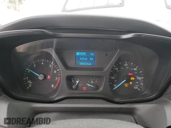 ✅ 2016 Ford Transit XLT • VIN: 1FMZK1YM0GKA42001 • Lot: 44488315. Listed on Copart with 106,634 mi. Free auction sales archive from the USA and detailed vehicle history report at DreamBid. Image 9.