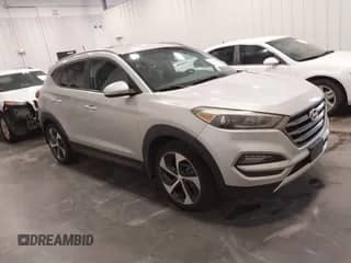 2016 Hyundai Tucson Sport with VIN KM8J3CA24GU221063, listed as a IAAI auction lot 43416908 with 98,039 mi miles and . Bid and sale history available at DreamBid. Image 1.