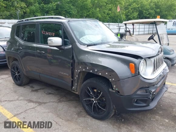 ✅ 2016 Jeep Renegade Limited • VIN: ZACCJBDT3GPD23151 • Lot: 42364318. Listed on IAAI with 103,915 mi. Free auction sales archive from the USA and detailed vehicle history report at DreamBid. Image 1.