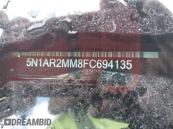 ✅ 2015 Nissan Pathfinder SL • VIN: 5N1AR2MM8FC694135 • Lot: 42904639. Listed on IAAI with 211,648 mi. Free auction sales archive from the USA and detailed vehicle history report at DreamBid. Image 9.