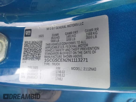 ✅ 2022 Chevrolet Colorado 2WD LT • VIN: 1GCGSCEN2N1113271 • Лот: 42432884. Опубликован ранее на IAAI с пробегом 62 165 миль. Бесплатный доступ к архиву аукционных продаж из США и подробный отчёт об истории автомобиля на DreamBid. Изображение 9.