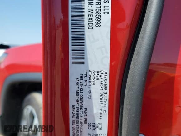 ✅ 2024 Jeep Compass Limited • VIN: 3C4NJDCN7RT585998 • Лот: 62090854. Опубликован ранее на Copart с пробегом 4 043 миль. Бесплатный доступ к архиву аукционных продаж из США и подробный отчёт об истории автомобиля на DreamBid. Изображение 13.