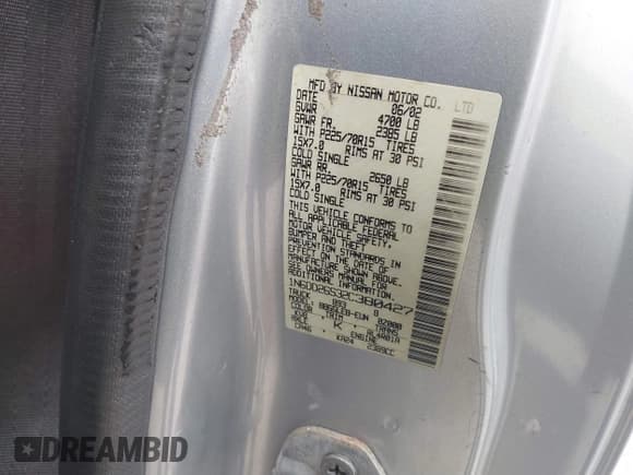 ✅ 2002 Nissan Frontier XE • VIN: 1N6DD26S32C380427 • Лот: 41688054. Опубликован ранее на IAAI с пробегом 231 852 миль. Бесплатный доступ к архиву аукционных продаж из США и подробный отчёт об истории автомобиля на DreamBid. Изображение 9.