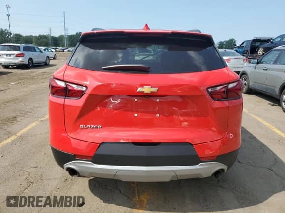 2022 Chevrolet Blazer LT with VIN 3GNKBCR44NS136052, listed as a Copart auction lot 66593714 with Not provided miles and Salvage title. Bid and sale history available at DreamBid. Image 6.