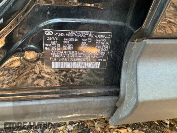 ✅ 2017 Hyundai Santa Fe 2.4L • VIN: 5NMZTDLB5HH022705 • Лот: 58380424. Опубликован ранее на Copart с пробегом 121 408 миль. Бесплатный доступ к архиву аукционных продаж из США и подробный отчёт об истории автомобиля на DreamBid. Изображение 10.