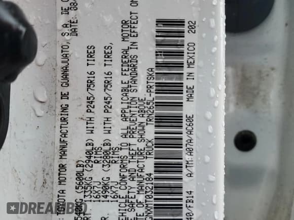 ✅ 2021 Toyota Tacoma SR • VIN: 3TYAX5GNXMT032184 • Lot: 43983905. Wystawiony na Copart z przebiegiem 60 294 mil. Bezpłatny archiwum sprzedaży aukcyjnych z USA i szczegółowy raport historii pojazdu na DreamBid. Zdjęcie 13.