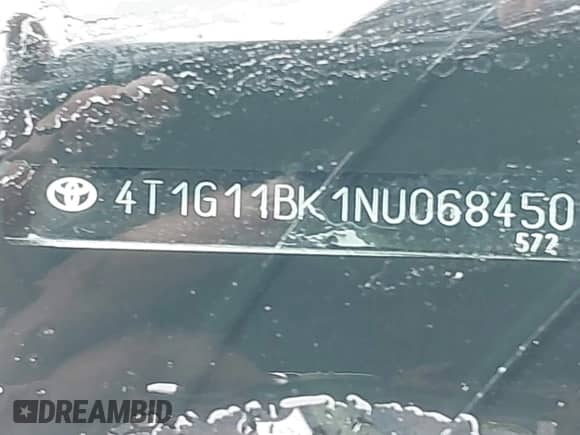 2022 Toyota Camry SE with VIN 4T1G11BK1NU068450, listed as a IAAI auction lot 42179167 with 41,013 mi miles and . Bid and sale history available at DreamBid. Image 9.