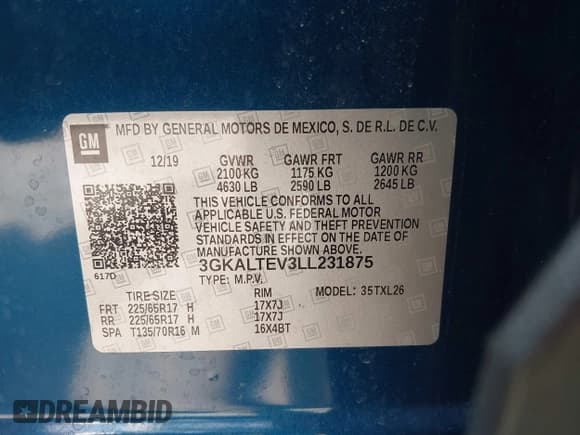 ✅ 2020 GMC Terrain SLE • VIN: 3GKALTEV3LL231875 • Lot: 43030741. Wystawiony na IAAI z przebiegiem 57 994 mil. Bezpłatny archiwum sprzedaży aukcyjnych z USA i szczegółowy raport historii pojazdu na DreamBid. Zdjęcie 9.