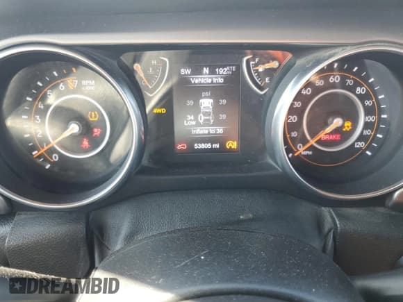 ✅ 2020 Jeep Wrangler Willys • VIN: 1C4GJXAGXLW143037 • Лот: 85423784. Опубликован ранее на Copart с пробегом 53 805 миль. Бесплатный доступ к архиву аукционных продаж из США и подробный отчёт об истории автомобиля на DreamBid. Изображение 9.