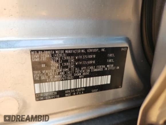 ✅ 2023 Toyota RAV4 Hybrid XSE • VIN: 4T3E6RFV5PU119602 • Lot: 90108425. Wystawiony na Copart z przebiegiem 15 109 mil. Bezpłatny archiwum sprzedaży aukcyjnych z USA i szczegółowy raport historii pojazdu na DreamBid. Zdjęcie 13.