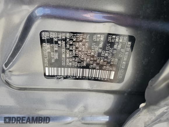 ✅ 2022 Nissan Rogue Platinum • VIN: JN8BT3DC1NW121232 • Lot: 73517794. Wystawiony na Copart z przebiegiem 20 667 mil. Bezpłatny archiwum sprzedaży aukcyjnych z USA i szczegółowy raport historii pojazdu na DreamBid. Zdjęcie 13.