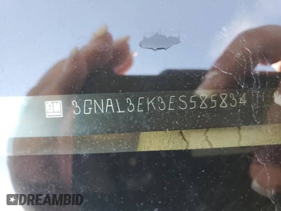 2014 Chevrolet Captiva Sport LT with VIN 3GNAL3EK3ES585834, listed as a Copart auction lot 76388394 with 102,192 mi miles and Non repairable. Bid and sale history available at DreamBid. Image 13.