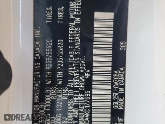 ✅ 2019 Lexus RX 350 • VIN: 2T2BZMCA4KC177696 • Lot: 69743005. Wystawiony na Copart z przebiegiem 72 859 mil. Bezpłatny archiwum sprzedaży aukcyjnych z USA i szczegółowy raport historii pojazdu na DreamBid. Zdjęcie 12.