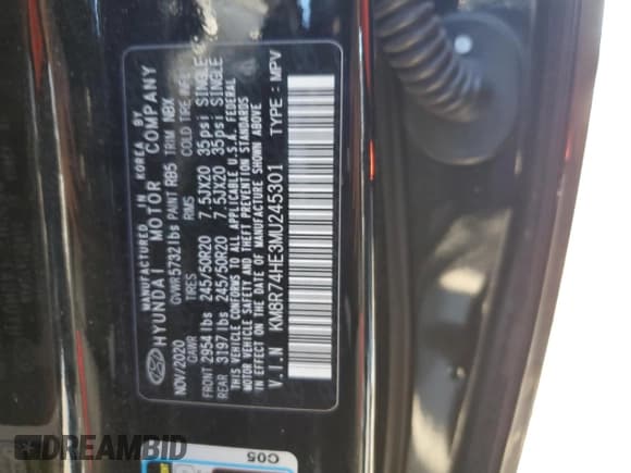 ✅ 2021 Hyundai Palisade Calligraphy • VIN: KM8R74HE3MU245301 • Лот: 78395954. Опубликован ранее на Copart с пробегом 67 016 миль. Бесплатный доступ к архиву аукционных продаж из США и подробный отчёт об истории автомобиля на DreamBid. Изображение 13.