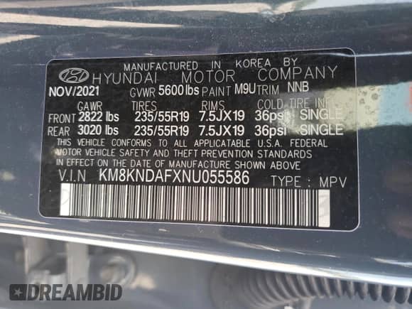 2022 Hyundai Ioniq 5 SEL z VIN KM8KNDAFXNU055586, wystawiony jako Copart lot #64959934 z przebiegiem 41 122 mil mil oraz Szkoda całkowita • Salvage title. Historia ofert i sprzedaży dostępna na DreamBid. Obrazek 15.