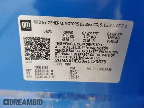2024 Chevrolet Equinox LT with VIN 3GNAXUEG0RL120675, listed as a Copart auction lot 70663215 with 9,144 mi miles and Salvage title. Bid and sale history available at DreamBid. Image 13.